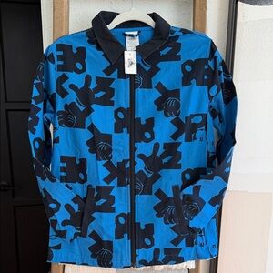Disney Blue/Black Jacket and Matching collar shirt. Size 12 youth.